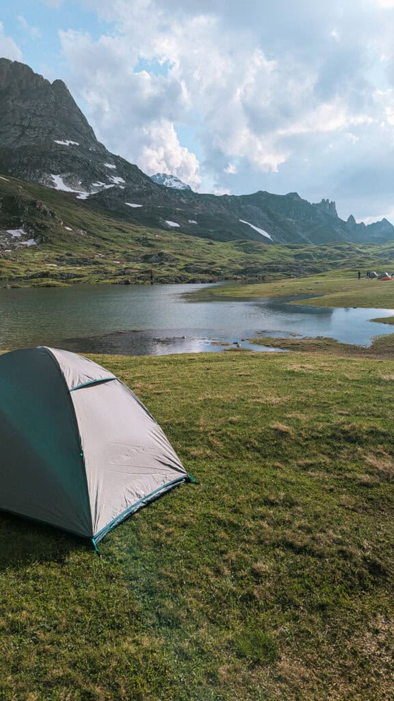 bivouac au lac rond tour de la pointe des Cerces